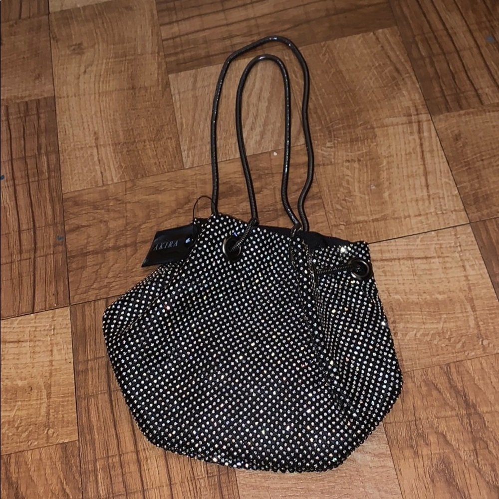 Black Rhinestone Purse